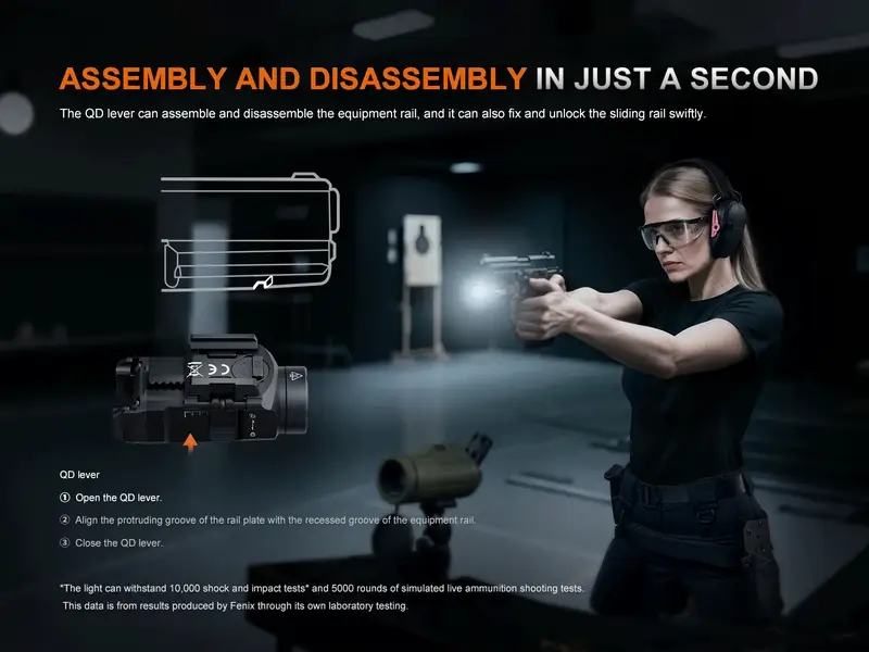 Linterna Fenix para pistolas GL07 - Imagen 10