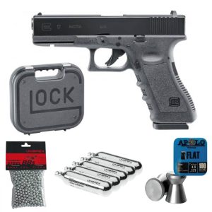 Pistola Co2 Umarex Glock 17 Cal 4.5 poston y balín PACK
