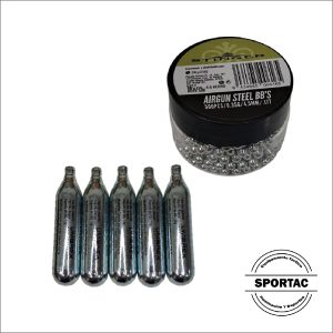 PACK BALINES STINGER DE 500 POSTONES + 5 CO2 12 GRS