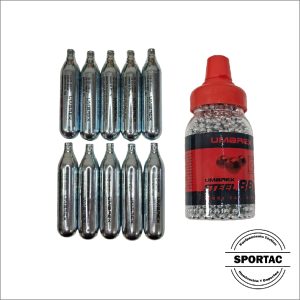 PACK BALINES UMAREX 1500 UNIDADES + 10 CO2 12 GRS