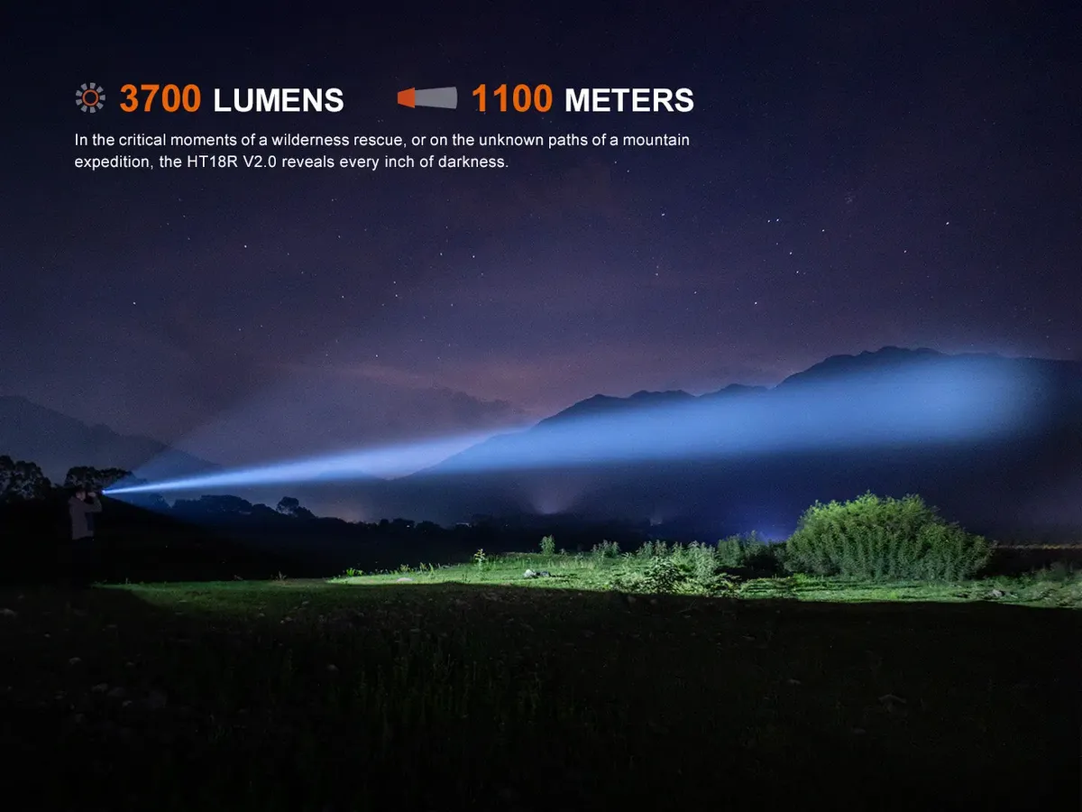 LINTERNA RECARGABLE FENIX HT18R V2.0 3700 LUMENES - Imagen 8