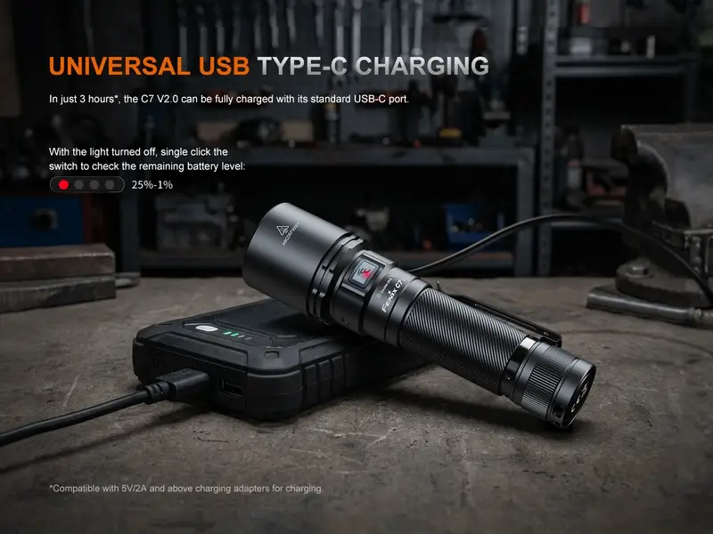 LINTERNA RECARGABLE FENIX C7 V2.0 3300 LUMENES - Imagen 5